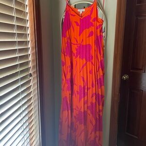 Orange and Pink Maxi Dress